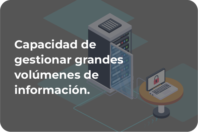 Capacidad de gestionar grandes volúmenes de información